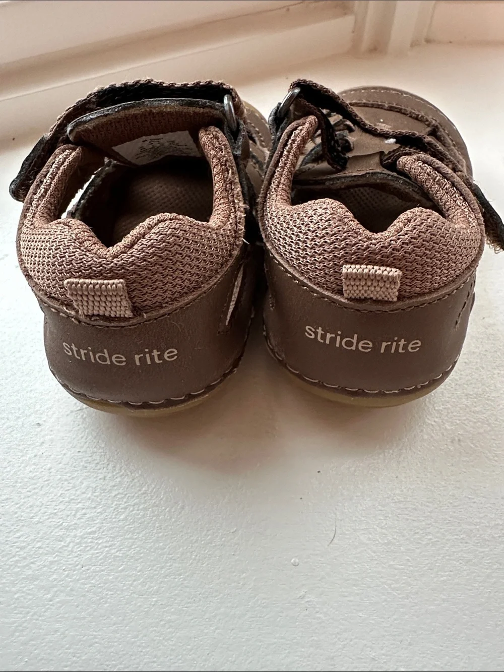 Stride Rite Brown Closed-Toe Baby Sandals